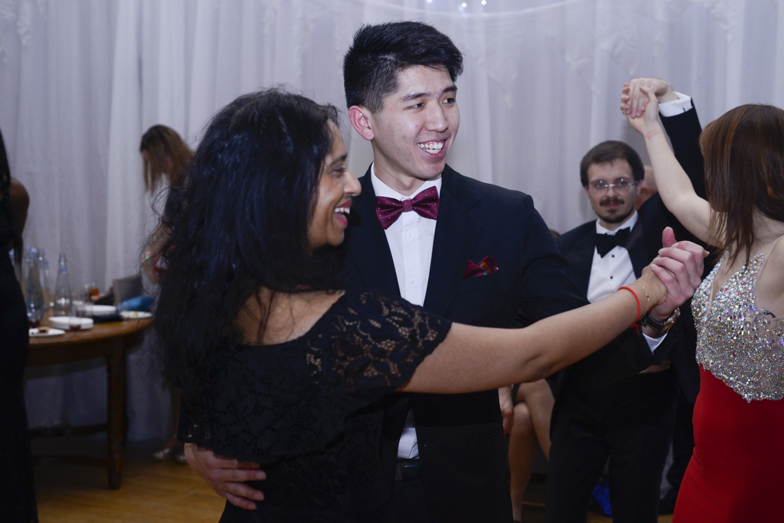 Two Members dancing together and looking happy at Goodenough College
