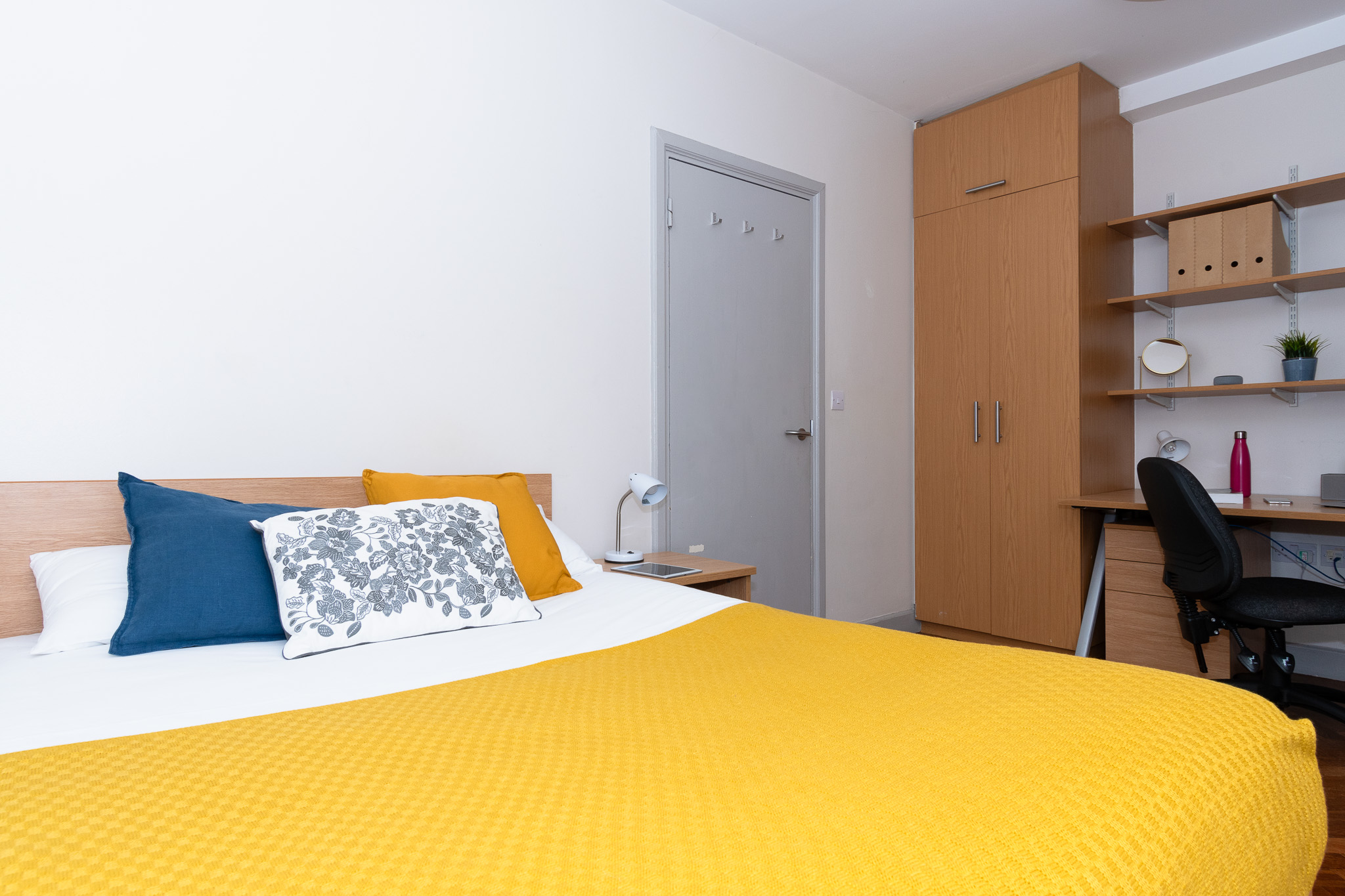 Bedroom in a two-bedroomed flat at Goodenough College