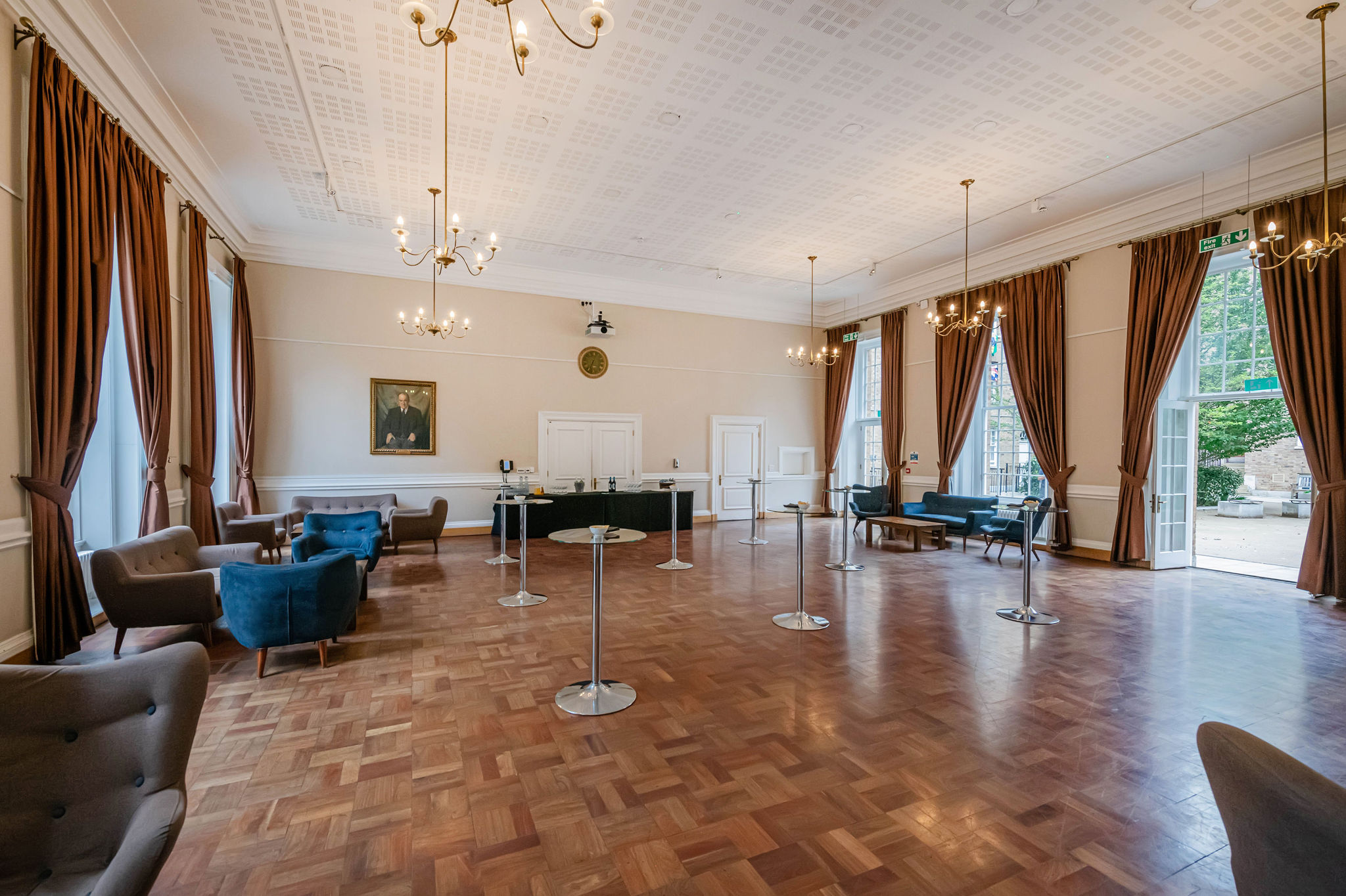 Large common room in William Goodenough House at Goodenough College
