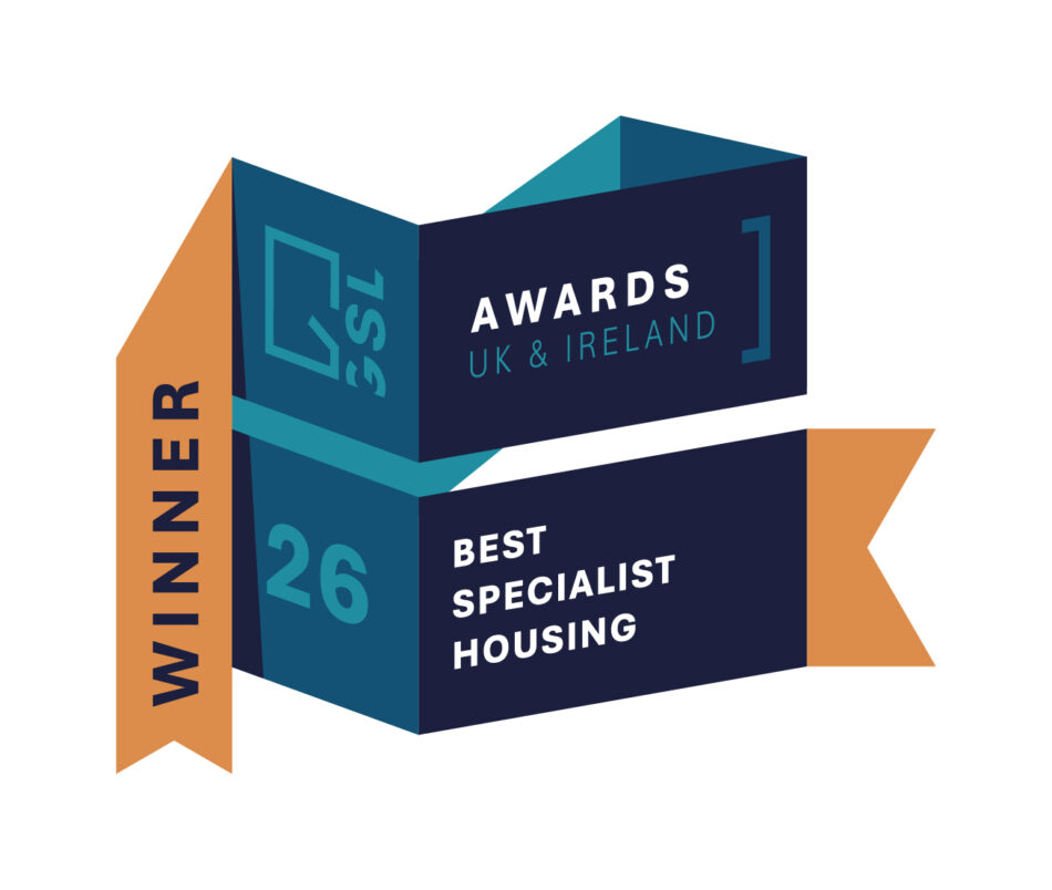 GSL Awards 2026 Best Specialist Housing (UK & Ireland) winner badge recognising Goodenough College